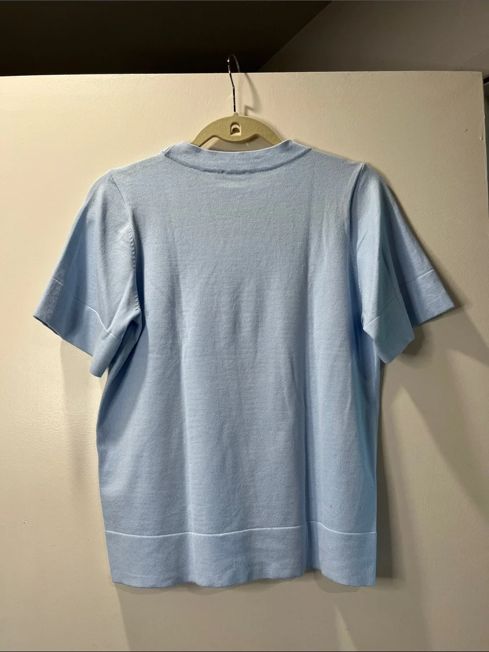 Cyrus Pale Blue Short Sleeve Crewneck Sweater S